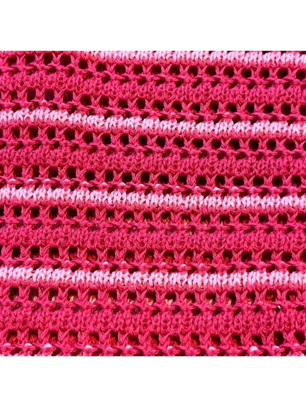 Beach Riot Gene Open Knit Cotton Cardigan Pink Striped size large - Picture 8 of 8